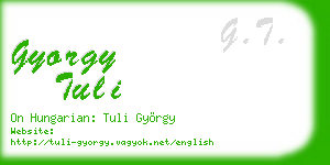 gyorgy tuli business card